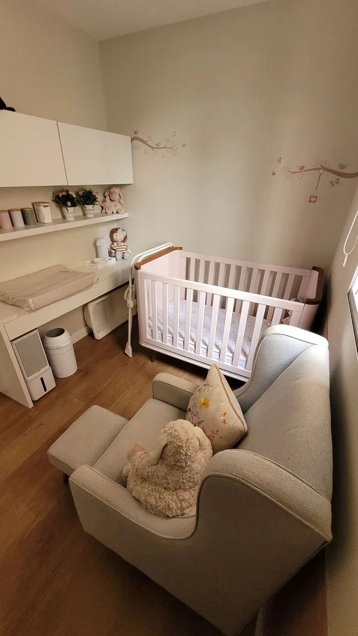 Berço Puppi Mobile Confort Rosa - Foto 5