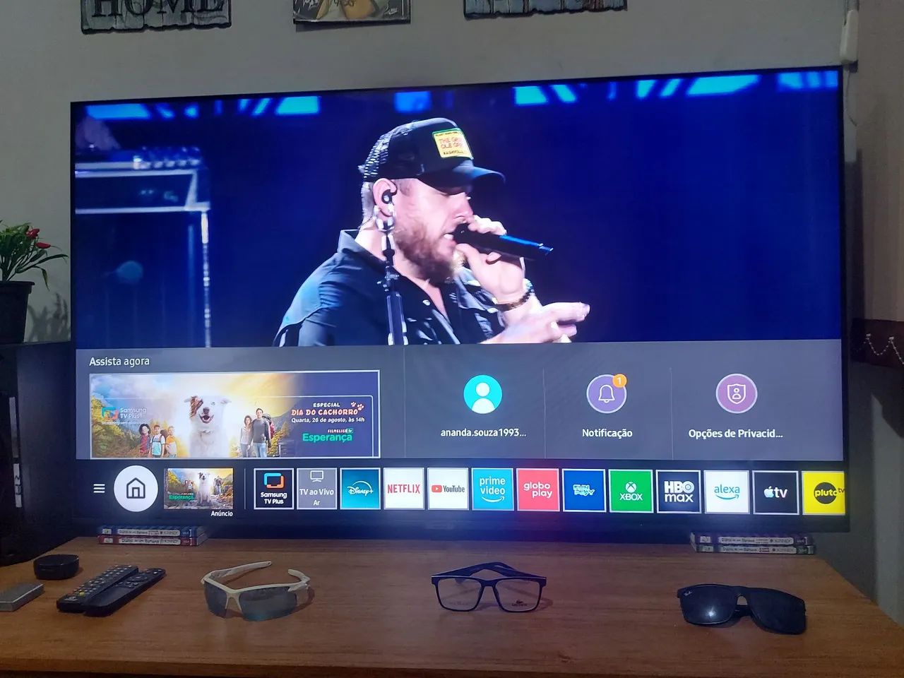 Smart tv Samsung 55 polegadas 4k cristal/Alexa/ Xbox 