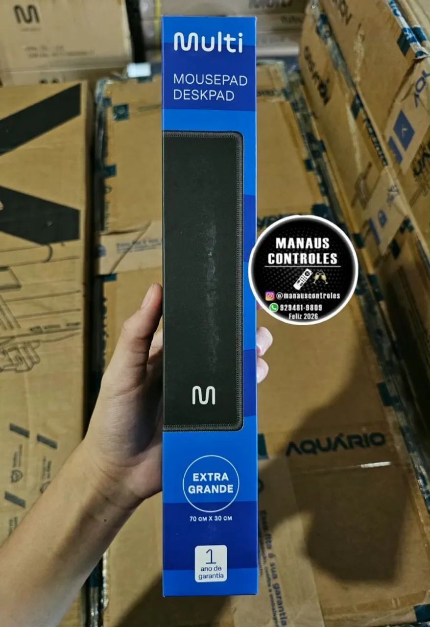 Mousepad grande preto multi