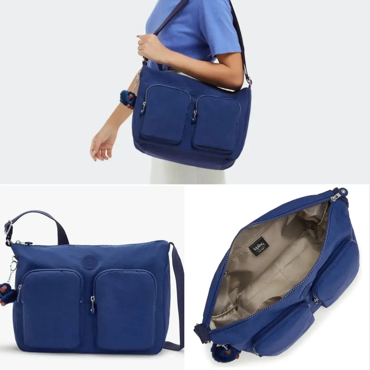 Bolsa azul kipling - nova , original EUA 