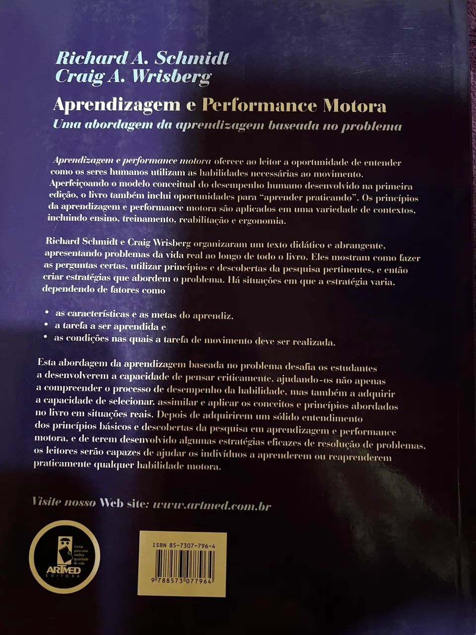Aprendizagem e Performance Motora - Schmidt e Wrisberg - Artmed - Foto 2