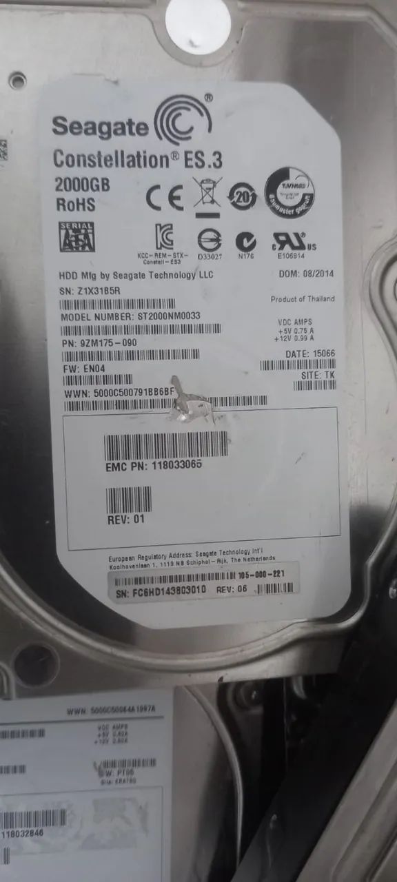 Hd Sata 2TB Funcionando Hitachi (HGST) perfeitamente,Porem Em Alerta O Valor É 1 Unid. - Foto 4