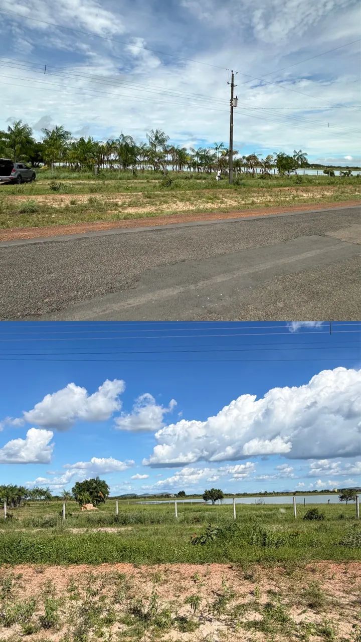 Chácara de frente para o lago azul
