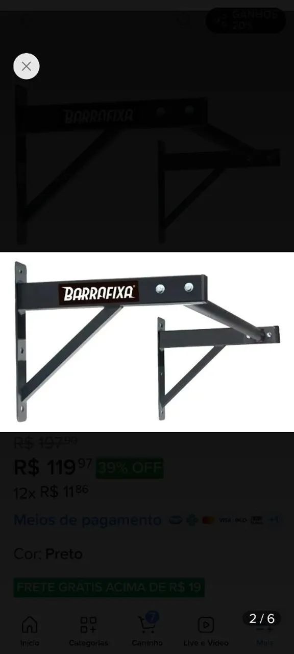 Vendo barra fixa