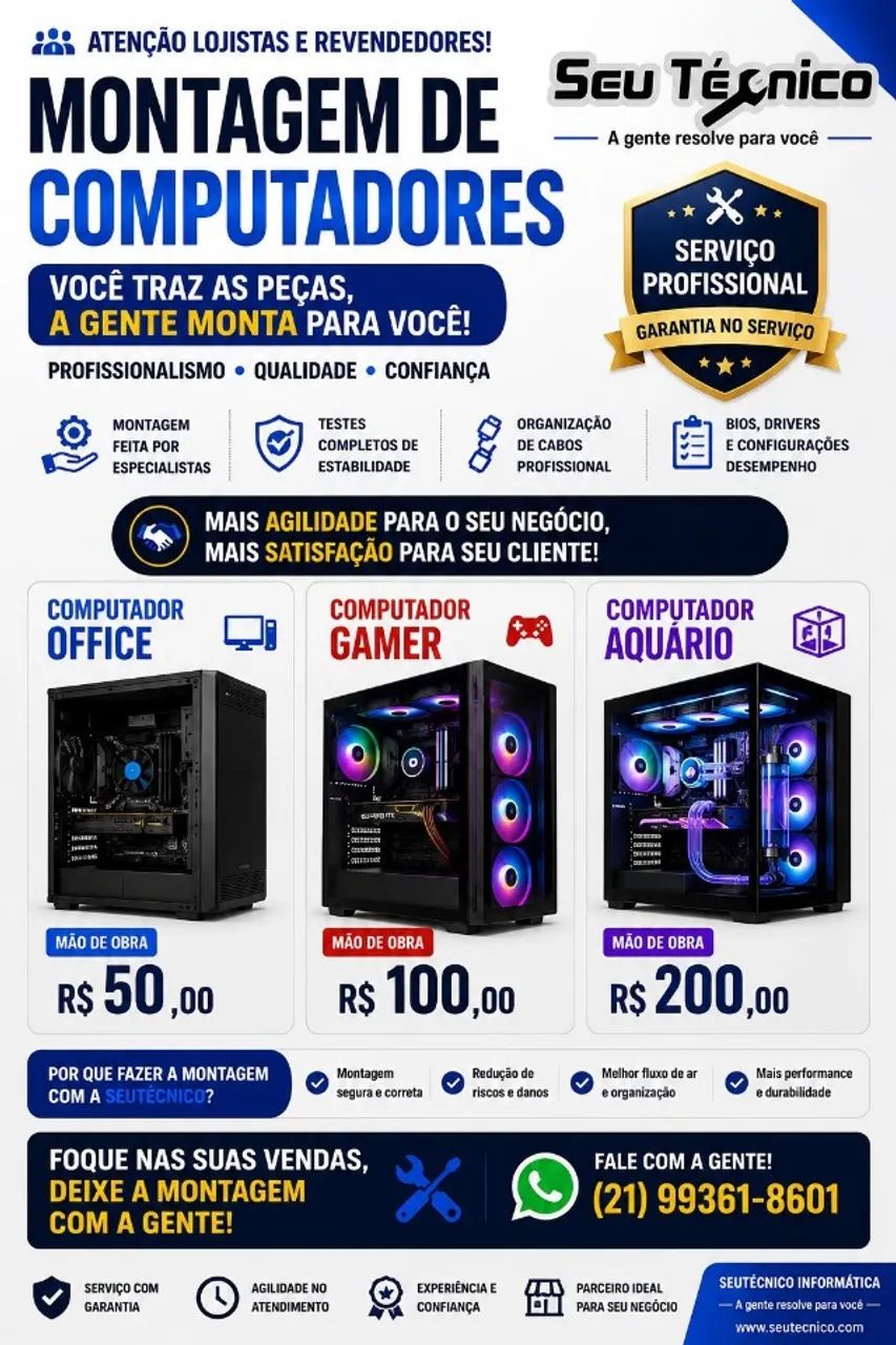 montagem computador office 