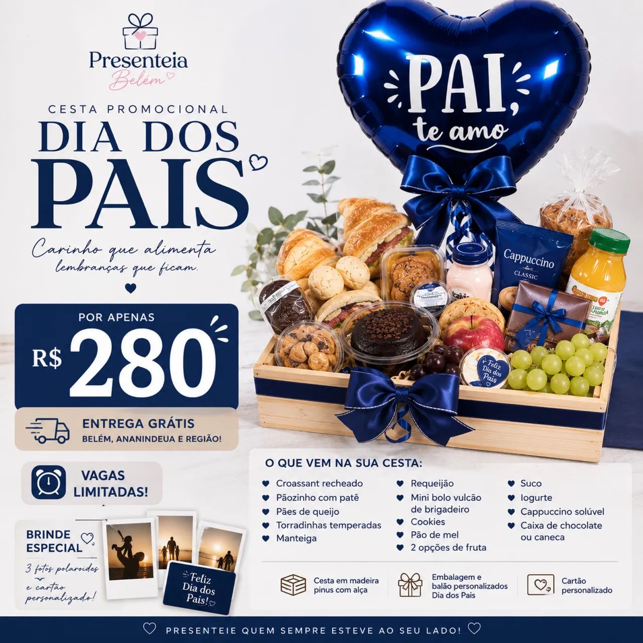 CESTA DE CAFÉ DIA DOS PAIS 