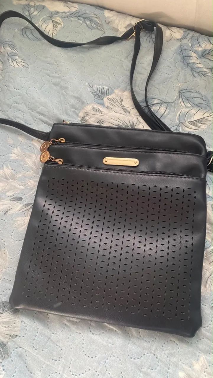 Bolsa preta transversal 