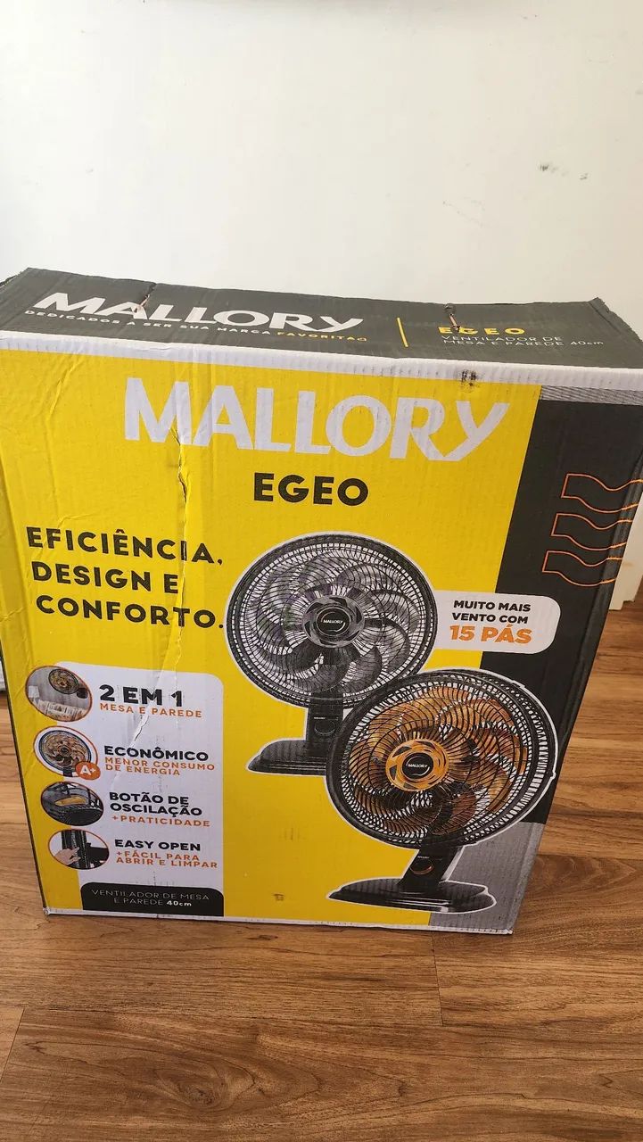 Ventilador de Mesa e Parede Mallory Egeo 220v