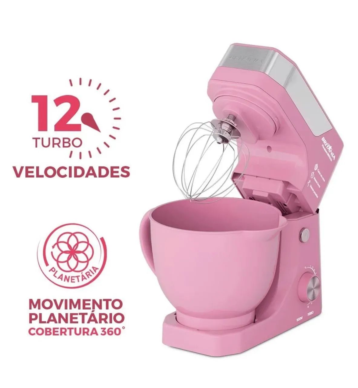Batedeira rosa 127 e 220v  - Foto 3