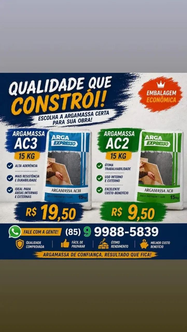 Argamassa ac2 e ac3