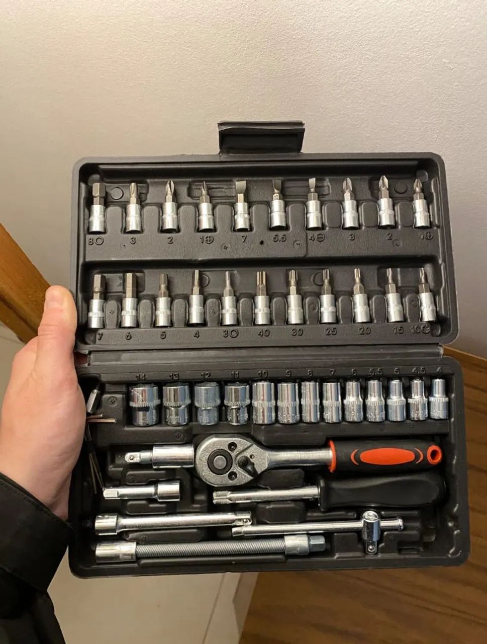 Kit Ferramentas 46 peças + Catraca + Maleta - Foto 5