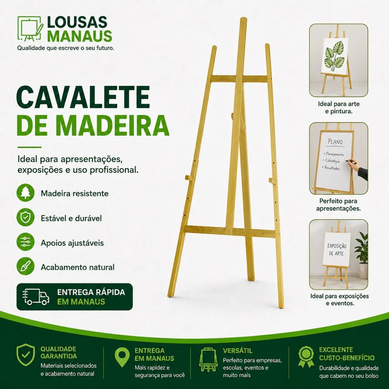 Cavalete em madeira  