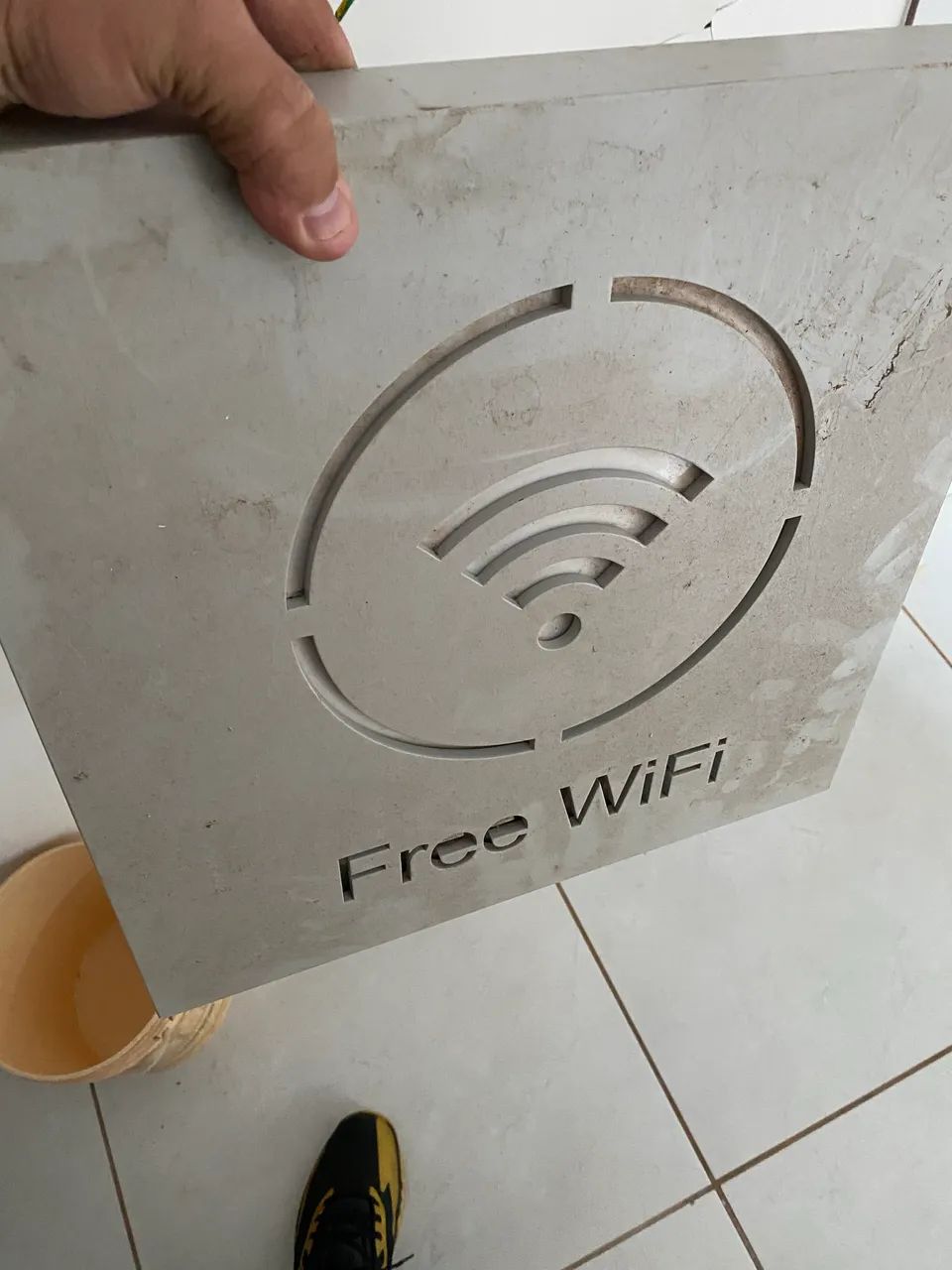 Placa para lojas Sinal Wi-Fi - Foto 4