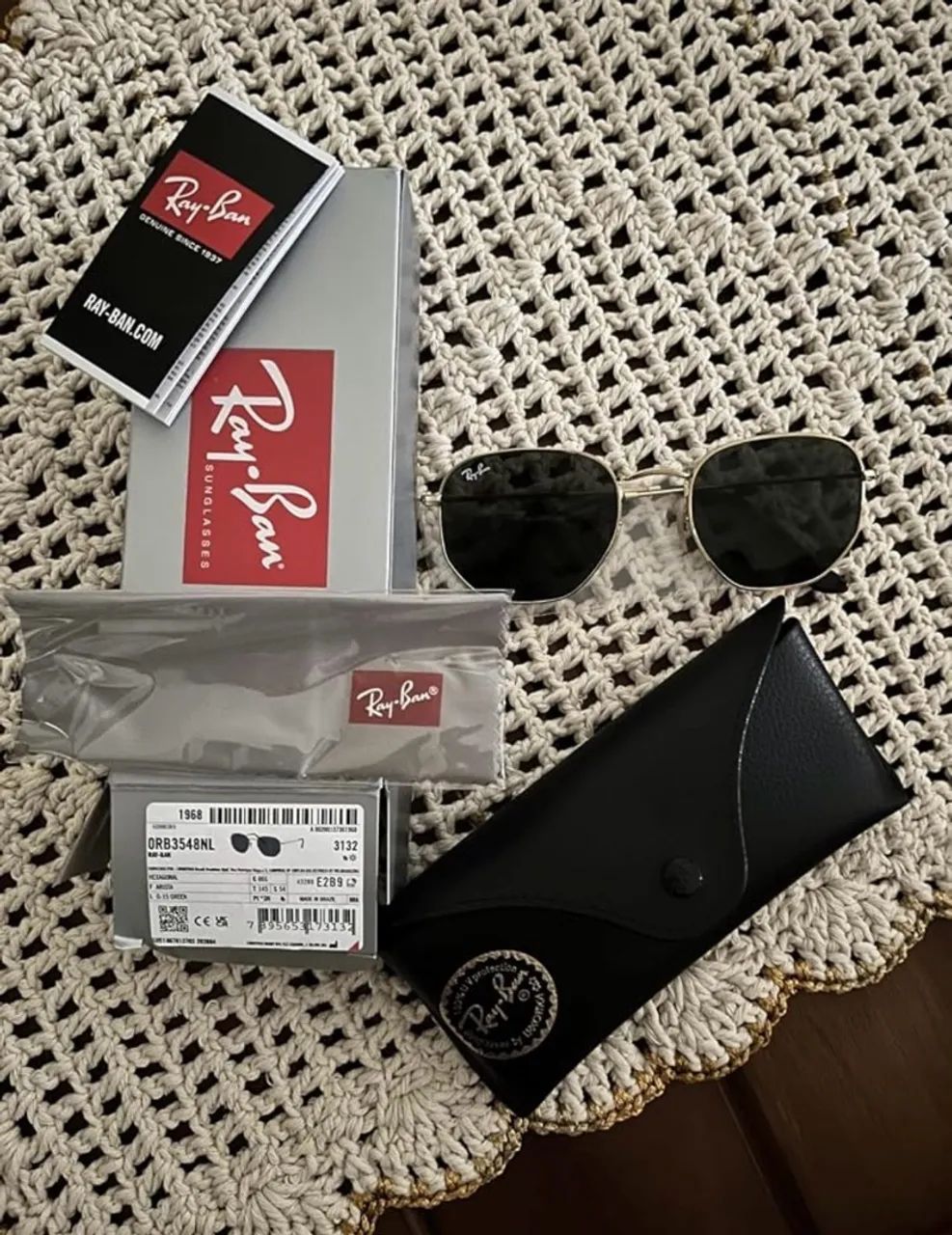Ray Ban Hexagonal - Dourado - 54 - NOVO/SEM USO - Original - Foto 5