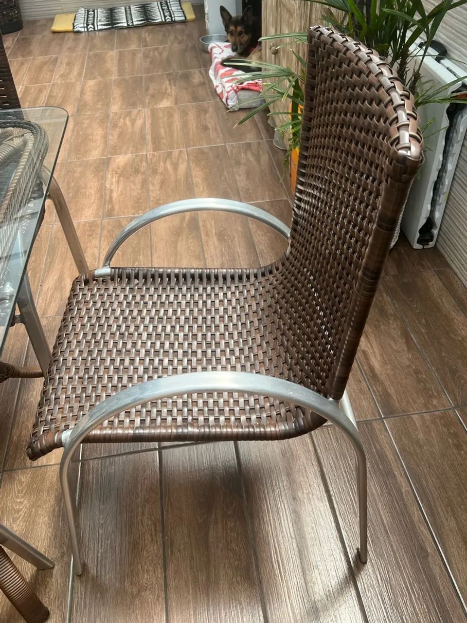 Mesa externa tramada com vidro  - Foto 4