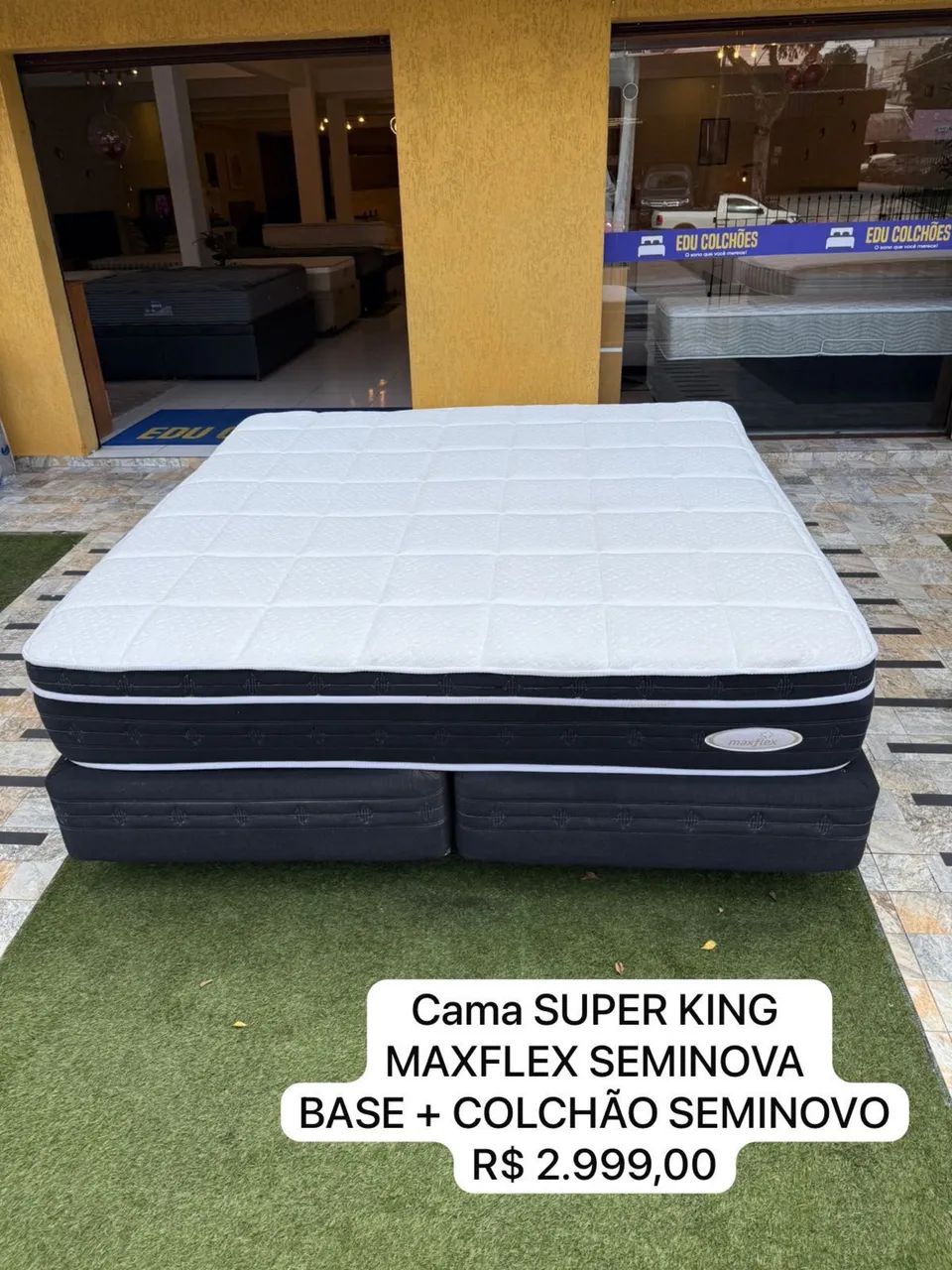 Cama box KING MAXFLEX SEMINOVA TOP - Entrego! 