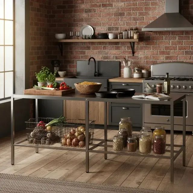 Mesa Paneleiro 190cm Inox Multifuncional - Foto 4