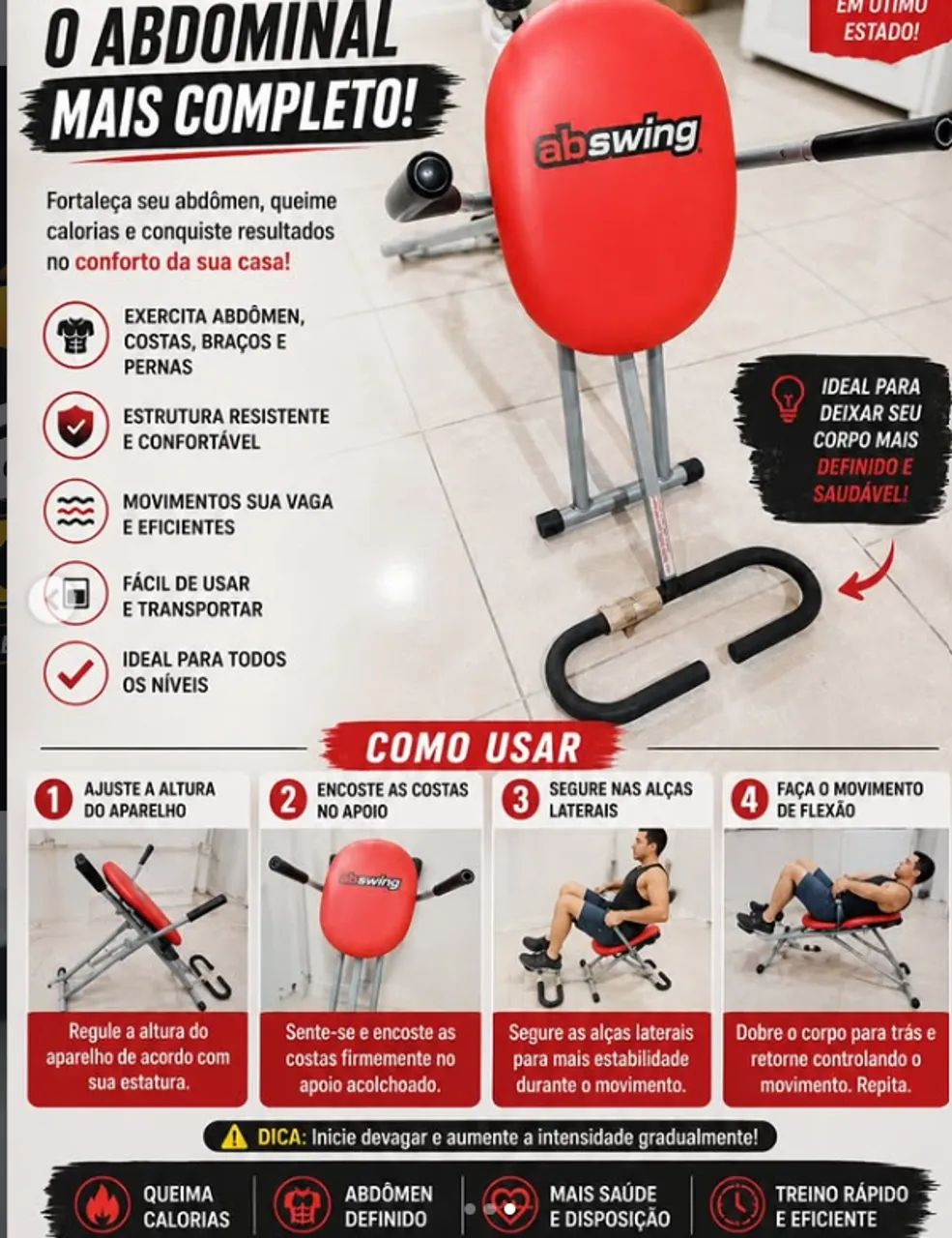 AB SWING SEMINOVO EM ÓTIMO ESTADO! ? - Foto 3