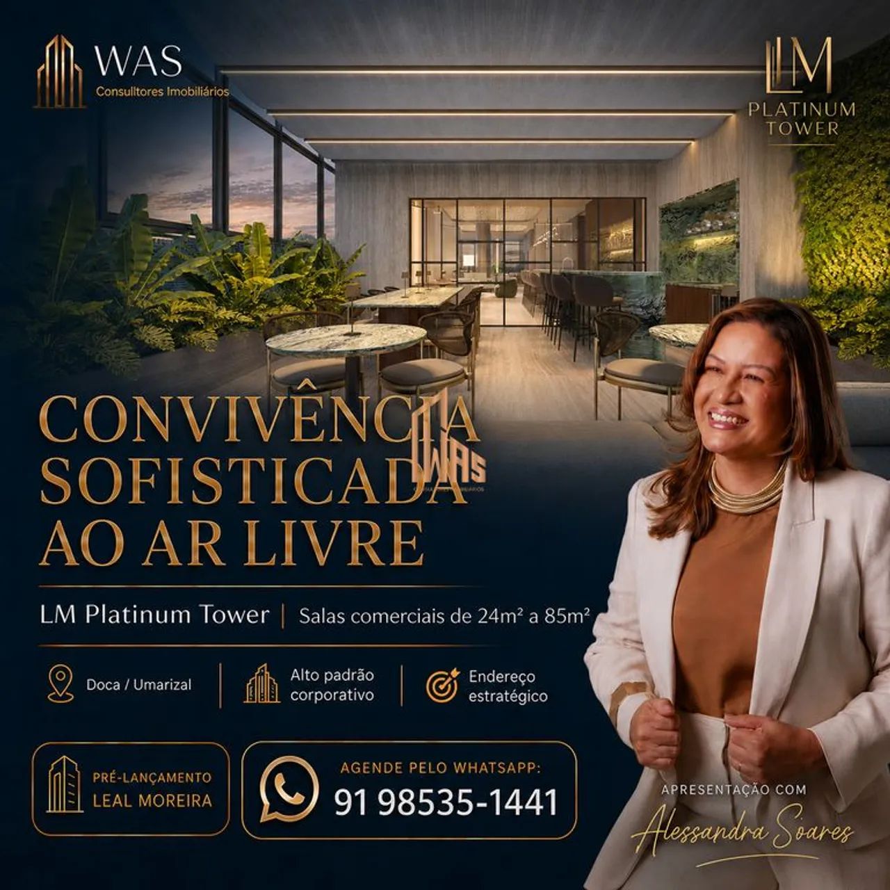 LM Platinum Tower Sala Comercial na Doca, 52m², Umarizal - Foto 5