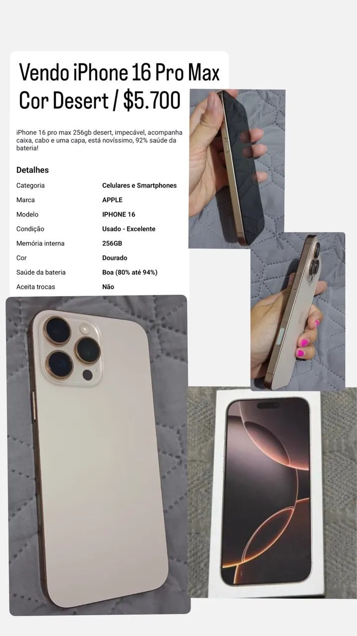 iPhone 16 Pro max desert