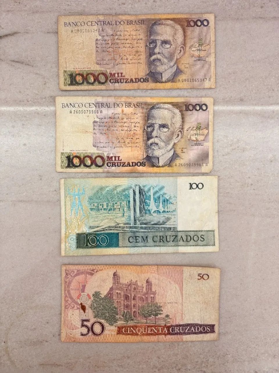 Lote de cédulas antigas brasileiras