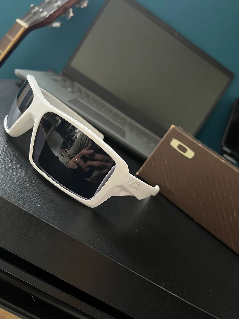 Oakley eyepatch white com lentes grey 