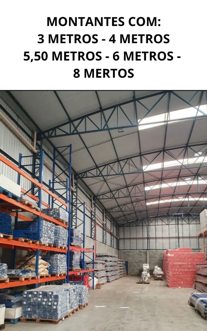 Vendemos Porta Paletes Novos.  Varias medidas. Melhor preço do Brasil. Tudo pronta entrega - Foto 5