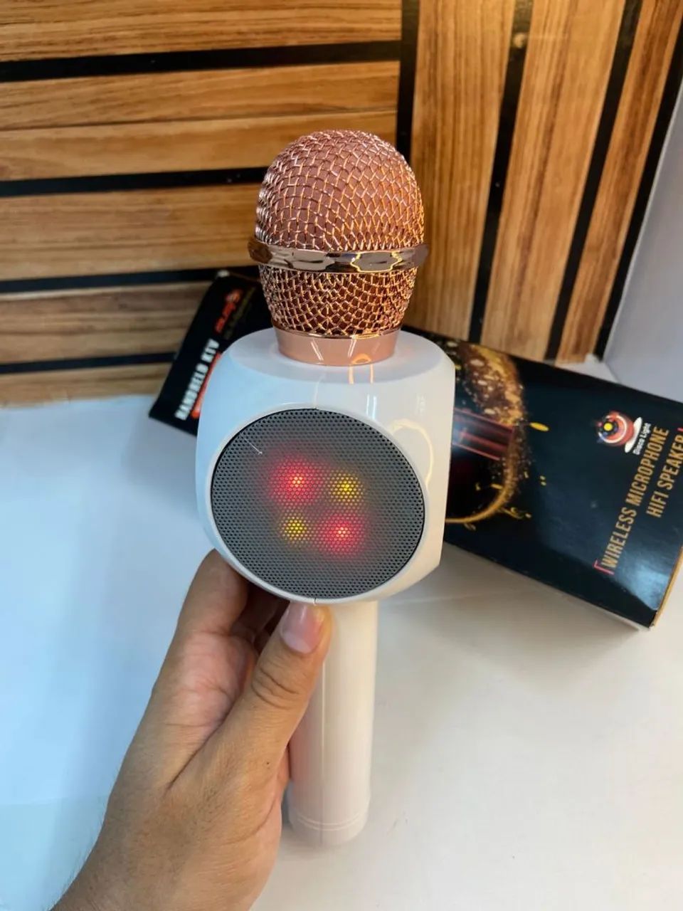 Microfone e Caixa de Som Bluetooth sem Fio