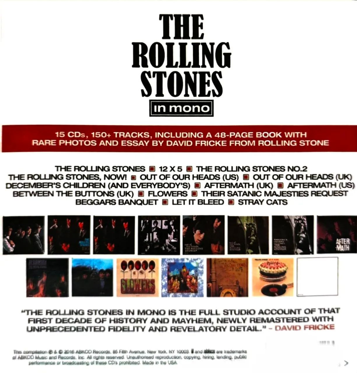 The Rolling Stones Box Set In Mono Com 15 Cds Mini Lp + Book FORA