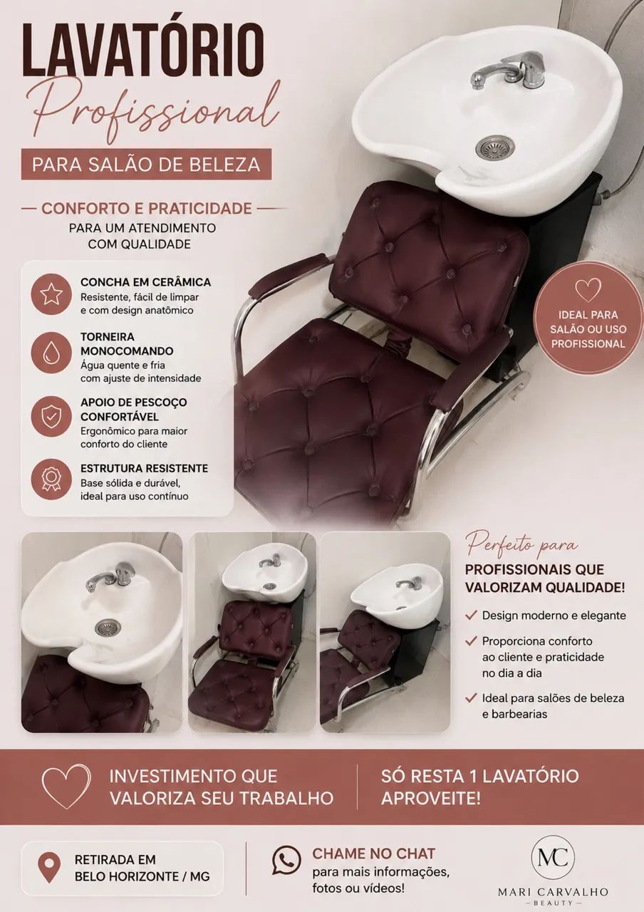 Lavatório para Salão de Beleza Profissional