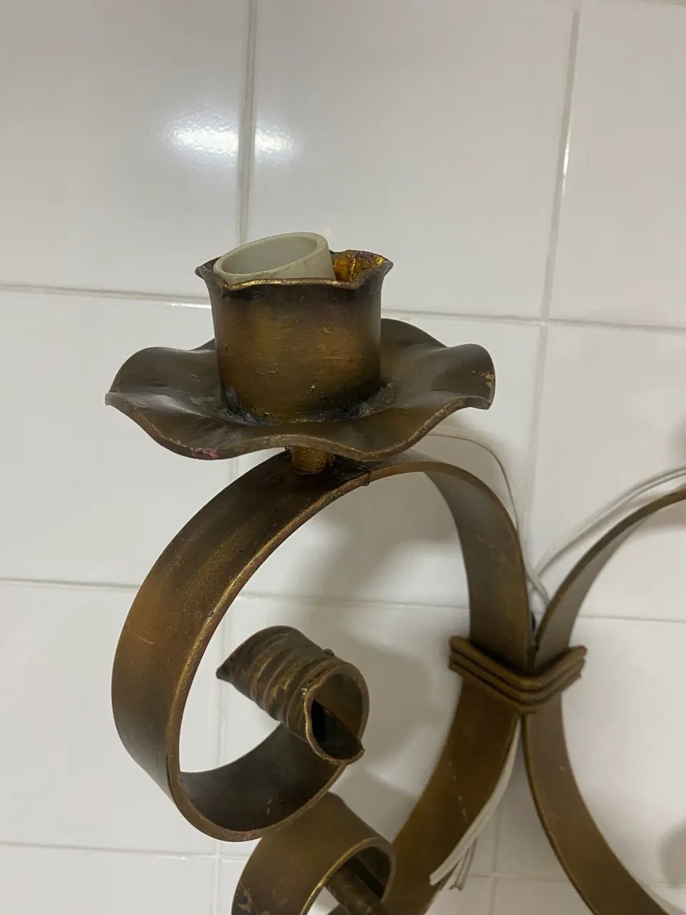 Luminária antiga par, 2 peças 