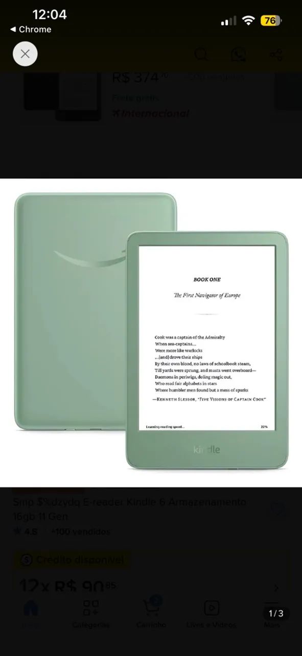 Kindle verde 