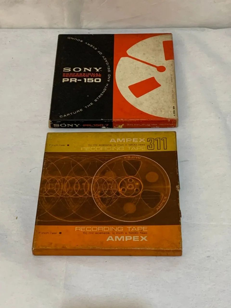 Fitas de Rolo Sony PR-150 e Ampex 311 7 Polegadas 140