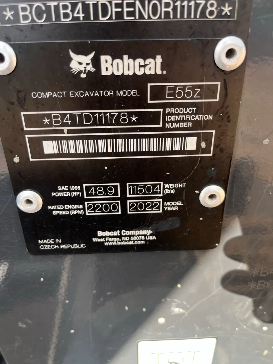 Mini escavadeira e55