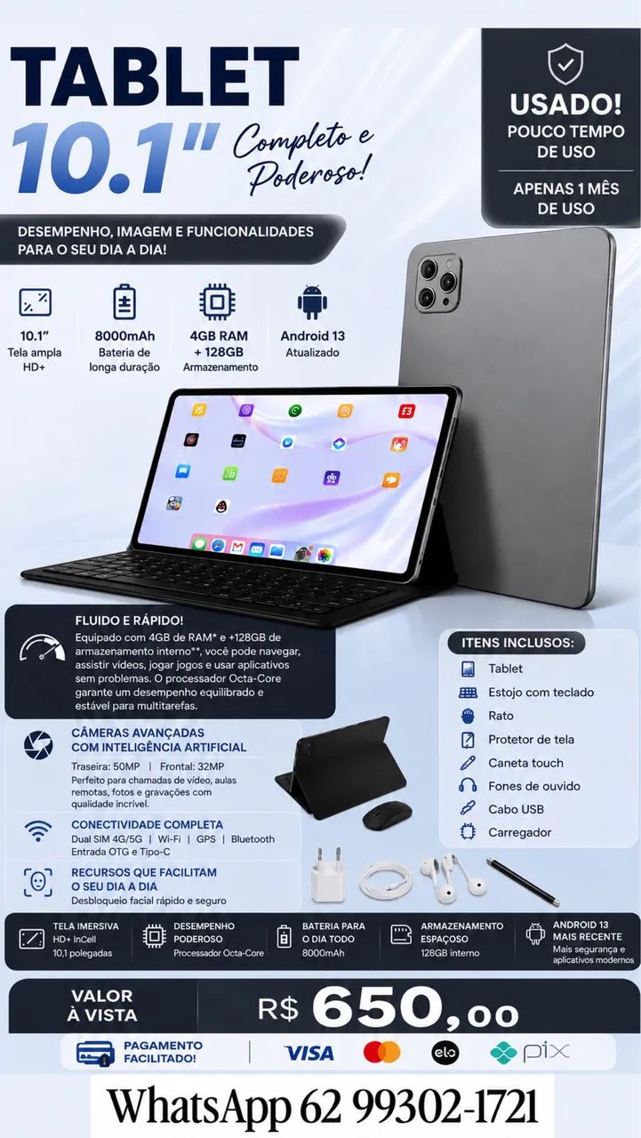 Tablet com teclado  - Foto 2