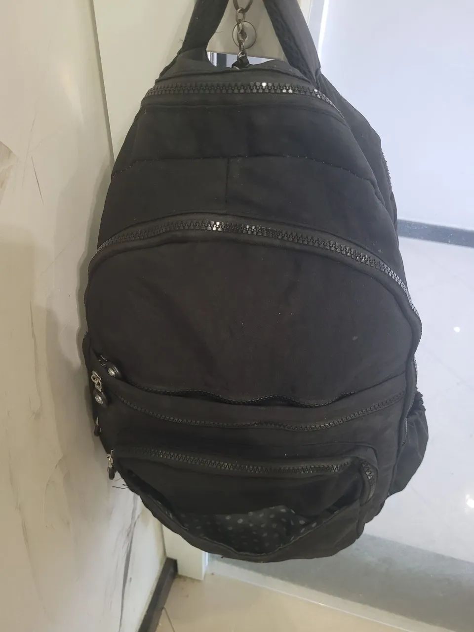 Mochila juvenil preta com estojo - Foto 3