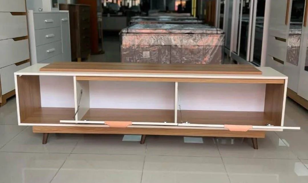 Rack Capri 100% MDF 2 Portas 1 Nicho e Pés Estilo Retrô - Foto 3