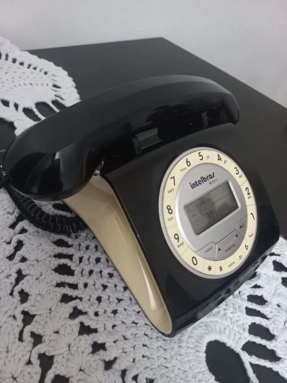 TELEFONE ANTIGO INTELBRAS PRETO FUNCIONANDO  - Foto 2