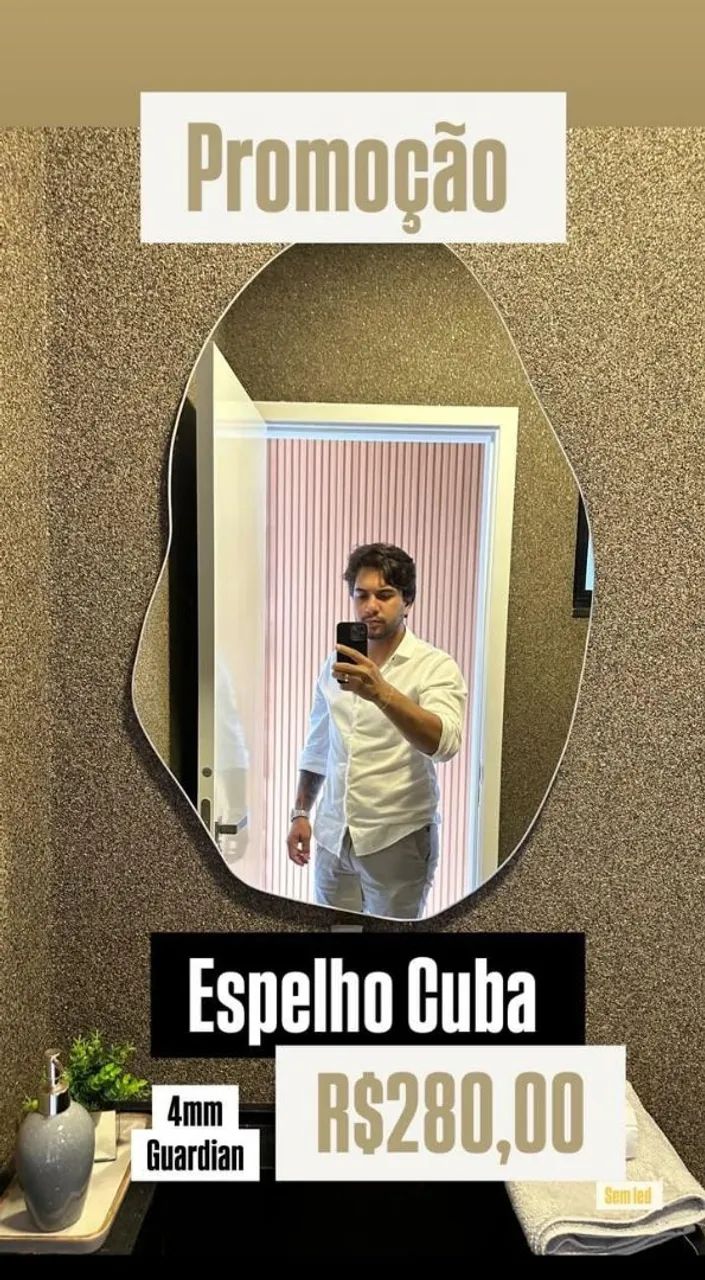 Espelho orgânico sob medida 