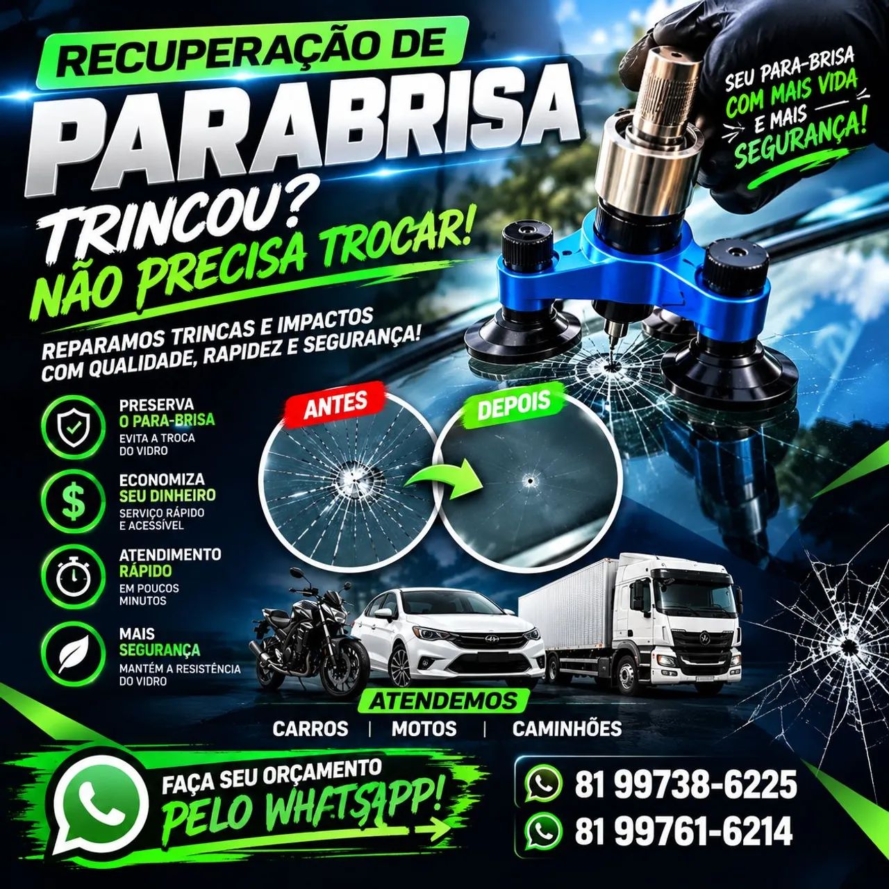 ? TRINCOU O PARA-BRISA? NÃO PRECISA TROCAR! ? - Foto 2