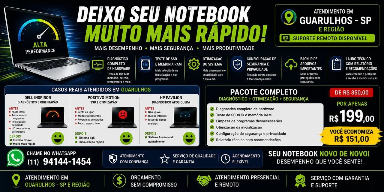 Assistência Técnica em Computadores e Notebooks | SSD, Formatação e Upgrade - Foto 2