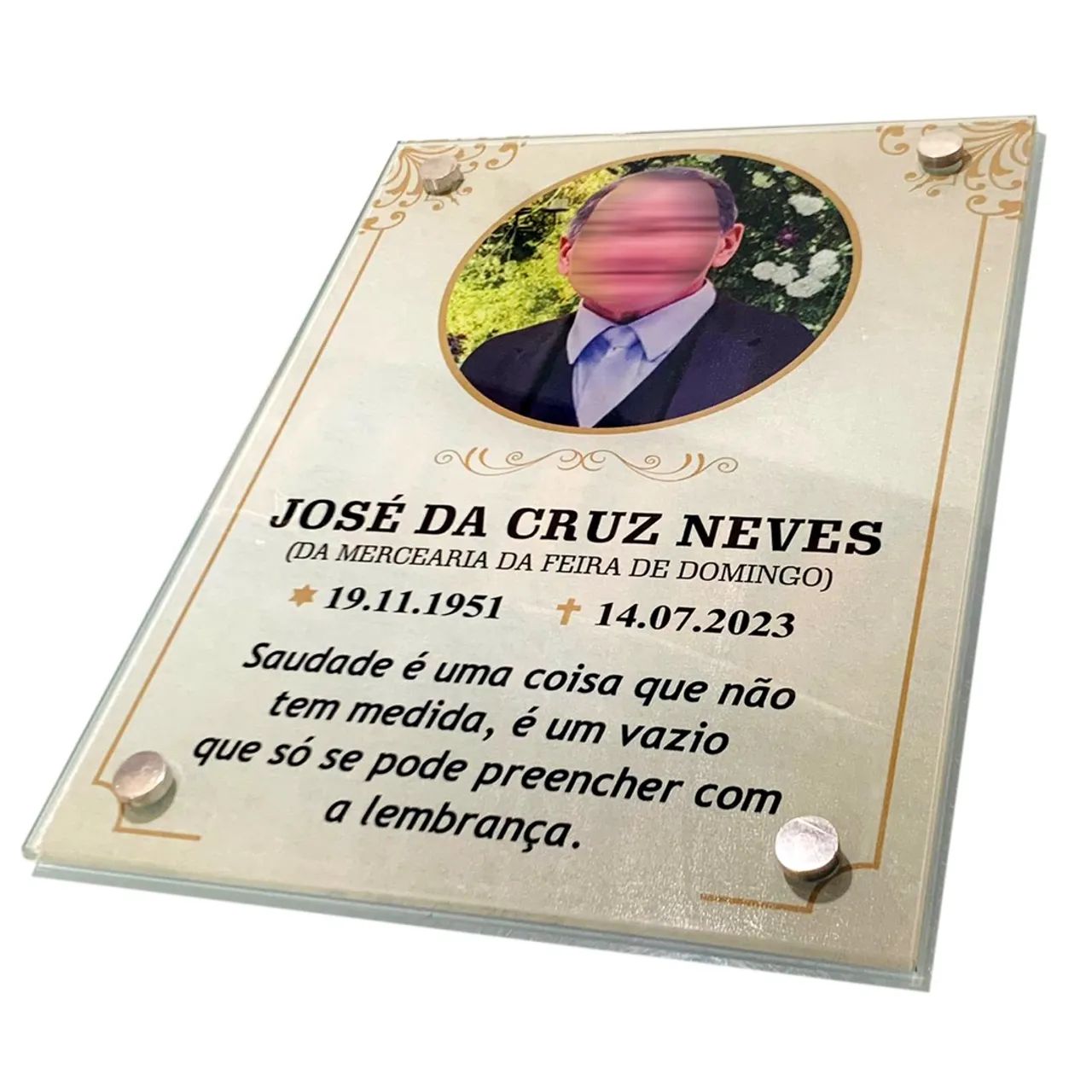 Placas Póstumas de vidro temperado  - Foto 3
