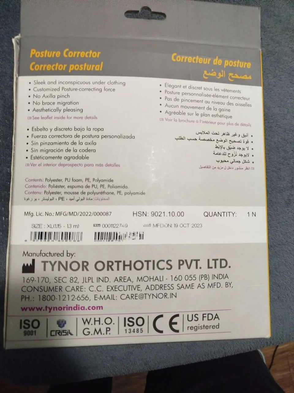 postura Tynor modelo A-33 em cor cinza. - Foto 3