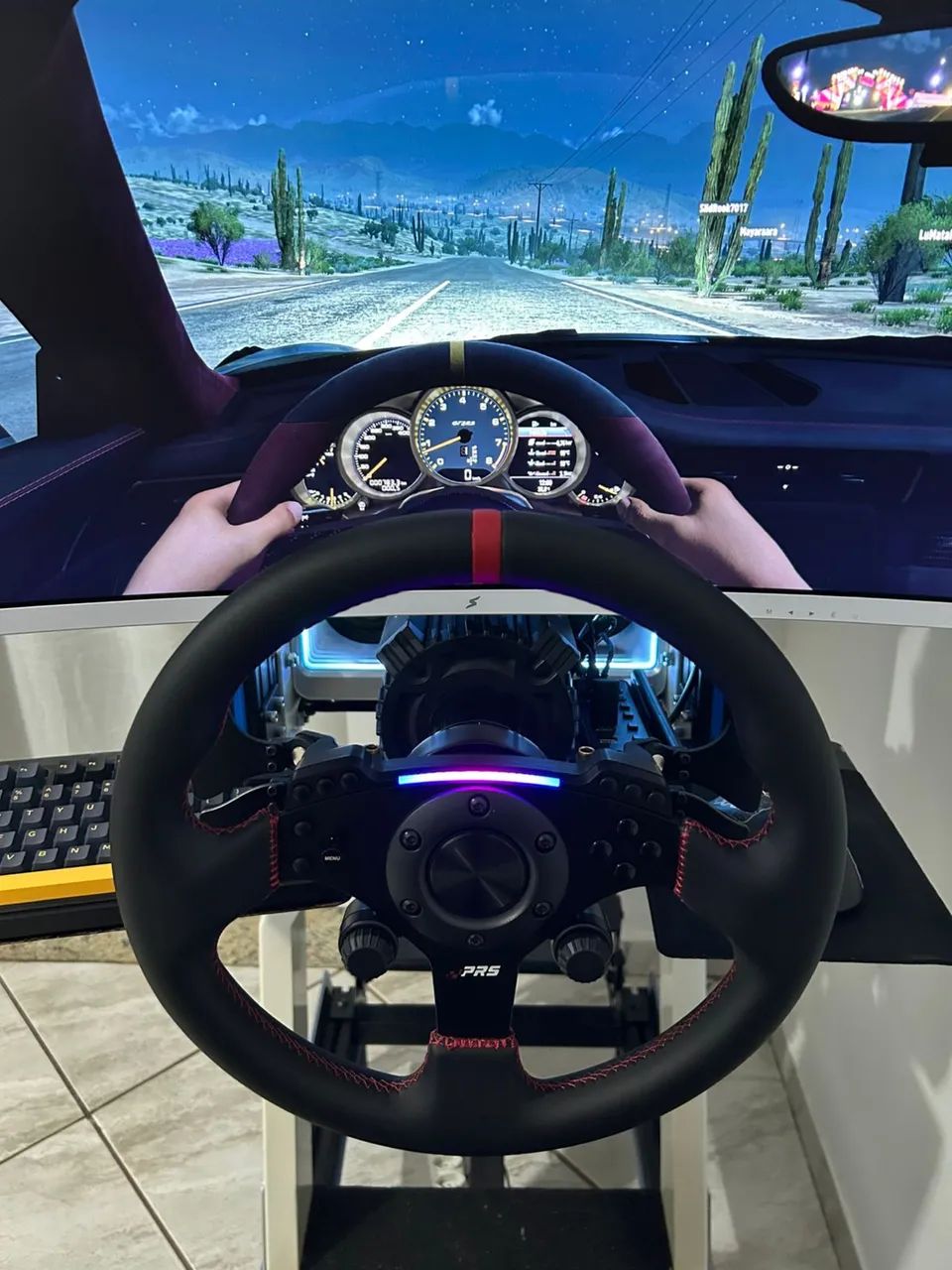 VOLANTE REDONDO PRO RACIN PRS HUB GT CAIXA E NOTA - Foto 2