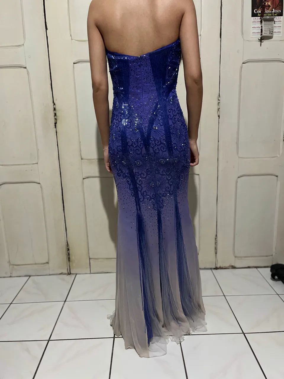 VESTIDO DE FORMATURA AZUL | USADO 1 VEZ  - Foto 3
