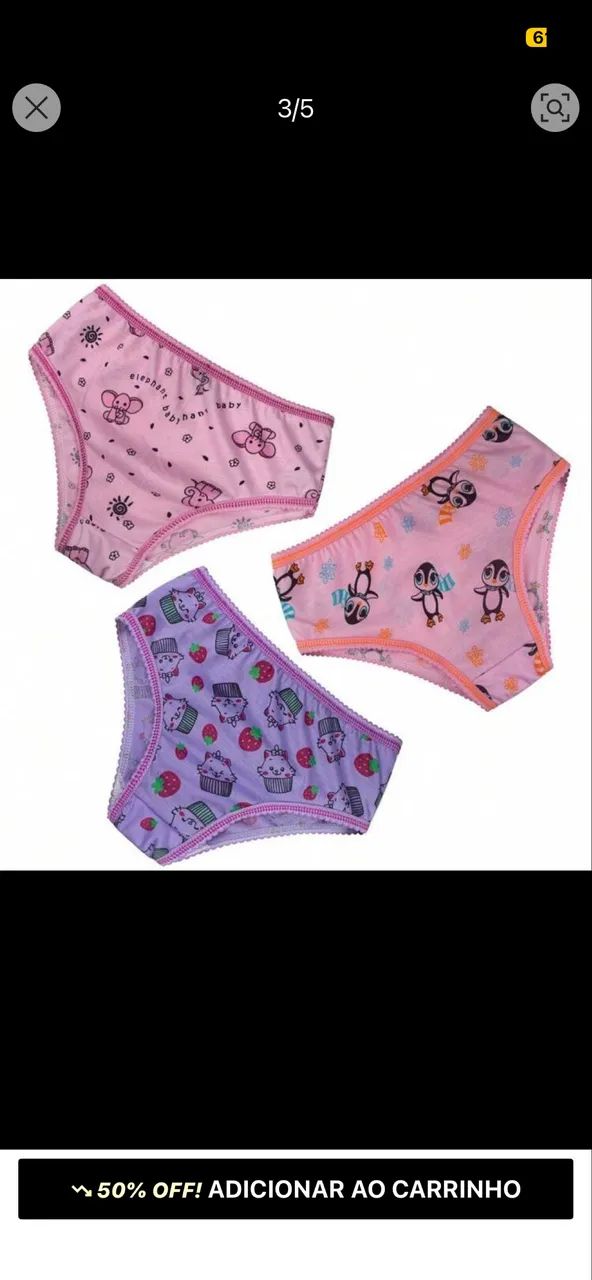 Calcinha infantil 