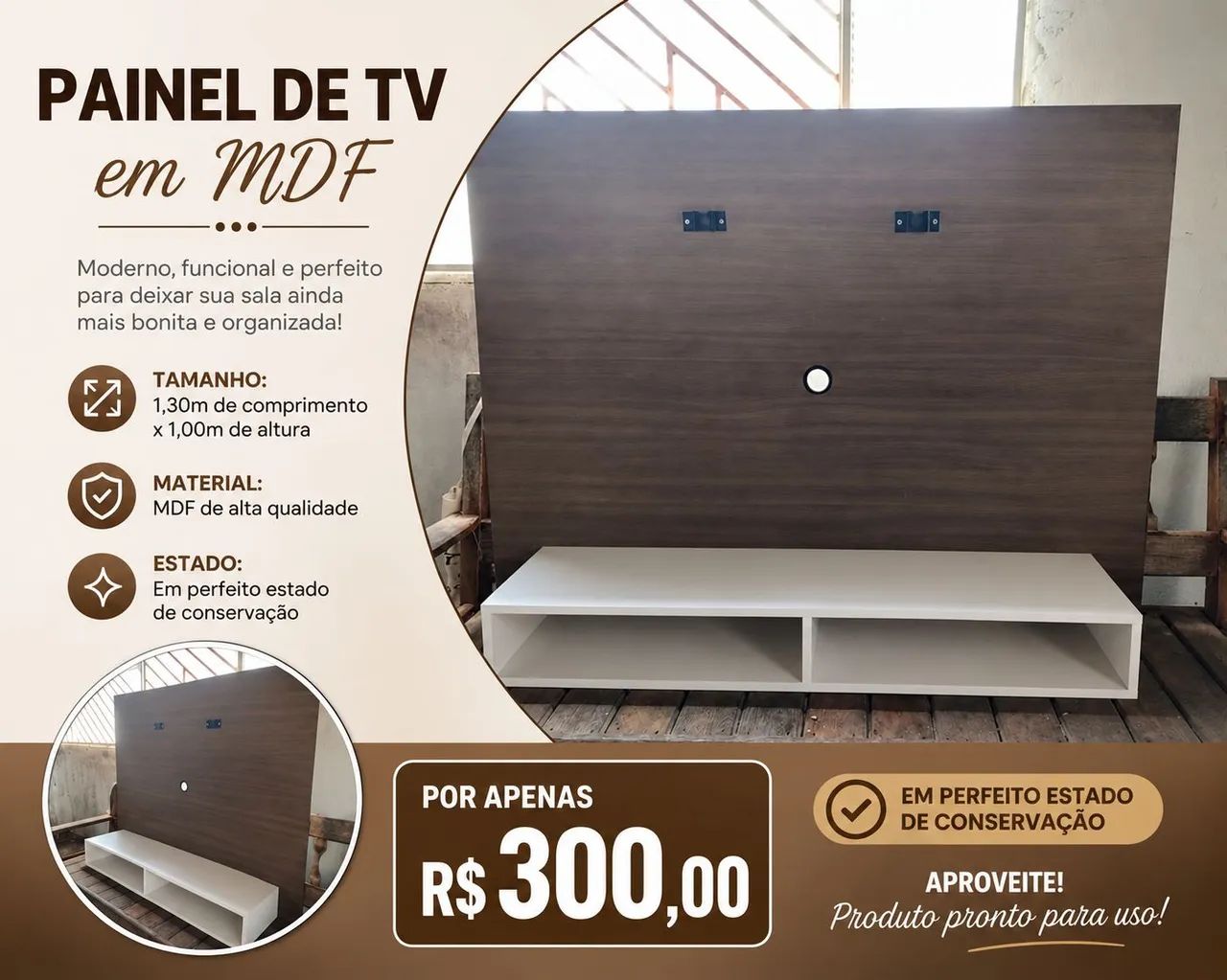 PAINEL DE TV EM MDF