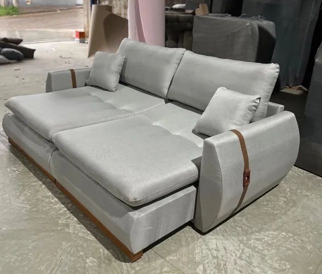 Sofá Retrátil Linha Vale Cinza 2,10 m - Foto 2
