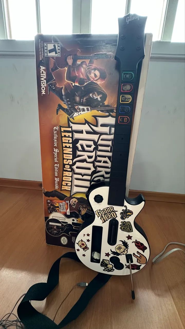 Nintendo WII Retrocompativel + Guitarra *PLUGAR E JOGAR* - Foto 4