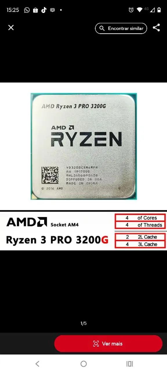 Processador AMD Ryzen 3200G
